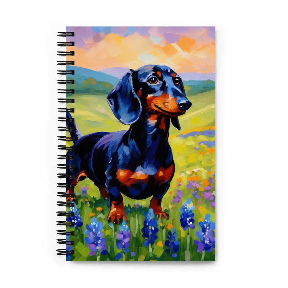 PugMug Custom Black Dachshund Spiral Notebook