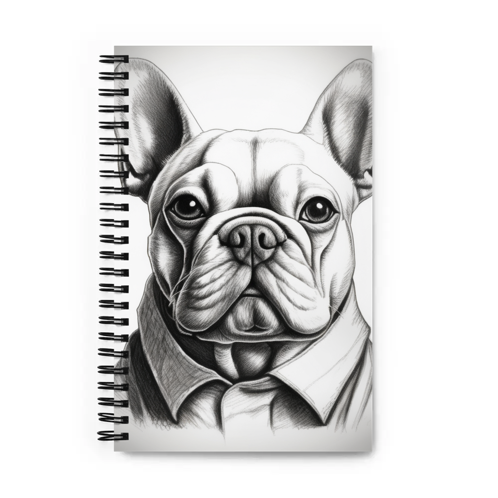 PugMug Custom White French Bulldog Spiral Notebook