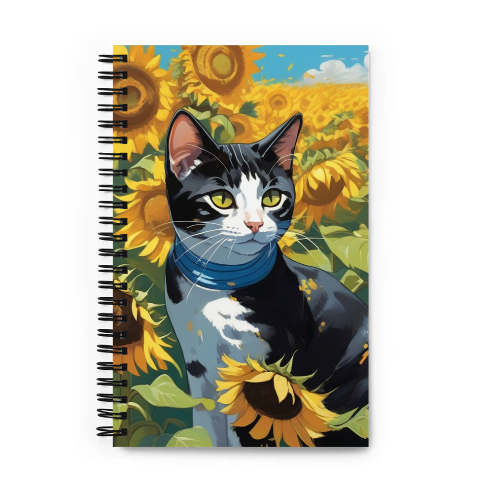 PugMug Custom Black American Shorthair Cat Spiral Notebook