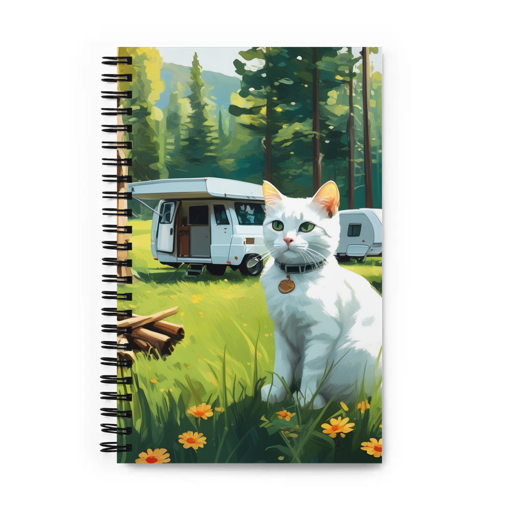 PugMug Custom White Companion Cat Spiral Notebook