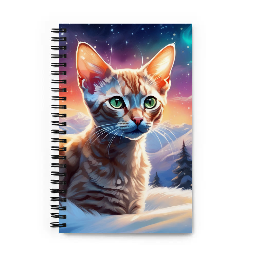 PugMug Custom Tabby Devon Rex Cat Spiral Notebook