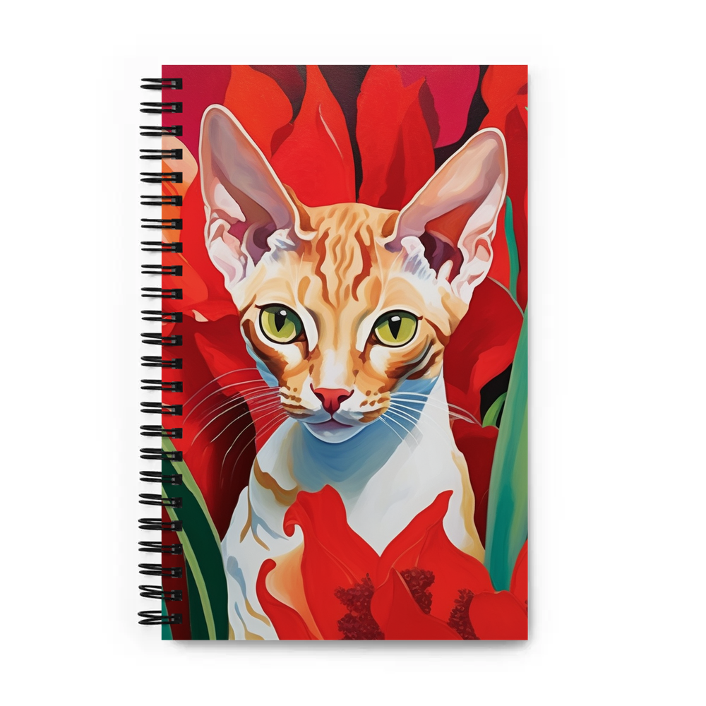 PugMug Custom Tabby Devon Rex Cat Spiral Notebook
