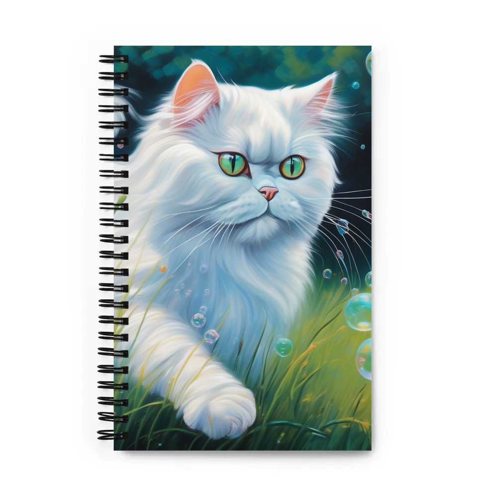 PugMug Custom White Persian Cat Spiral Notebook