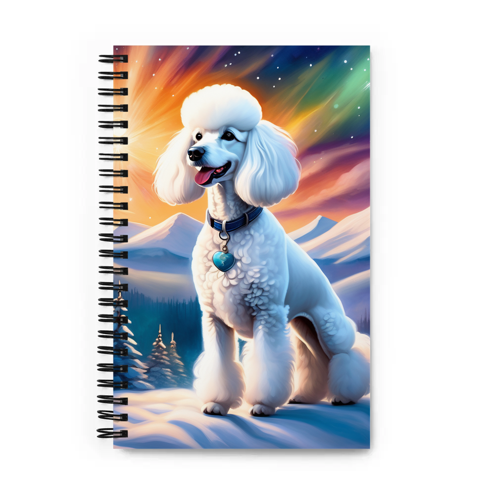 PugMug Custom White Poodle Spiral Notebook