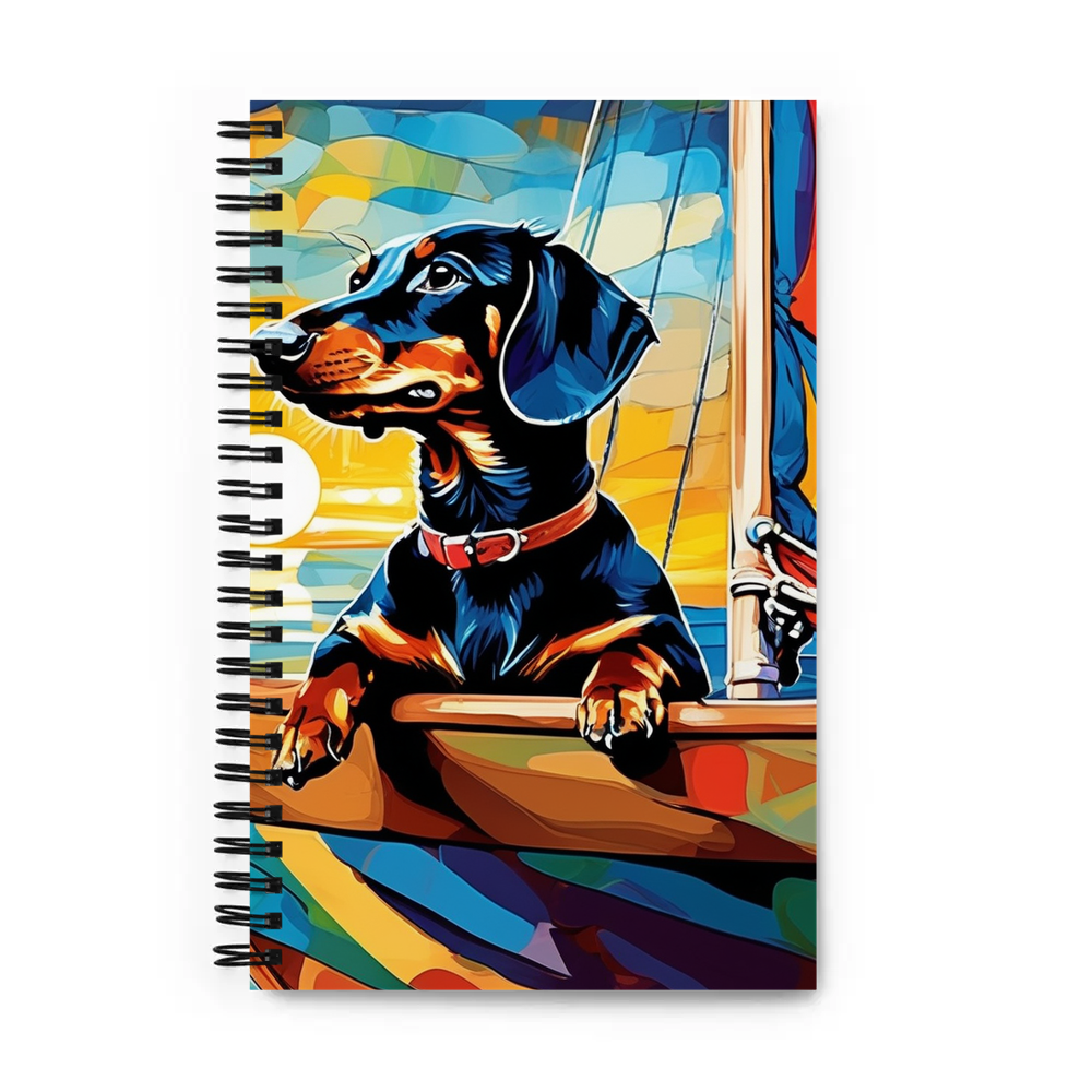 PugMug Custom Black Dachshund Spiral Notebook