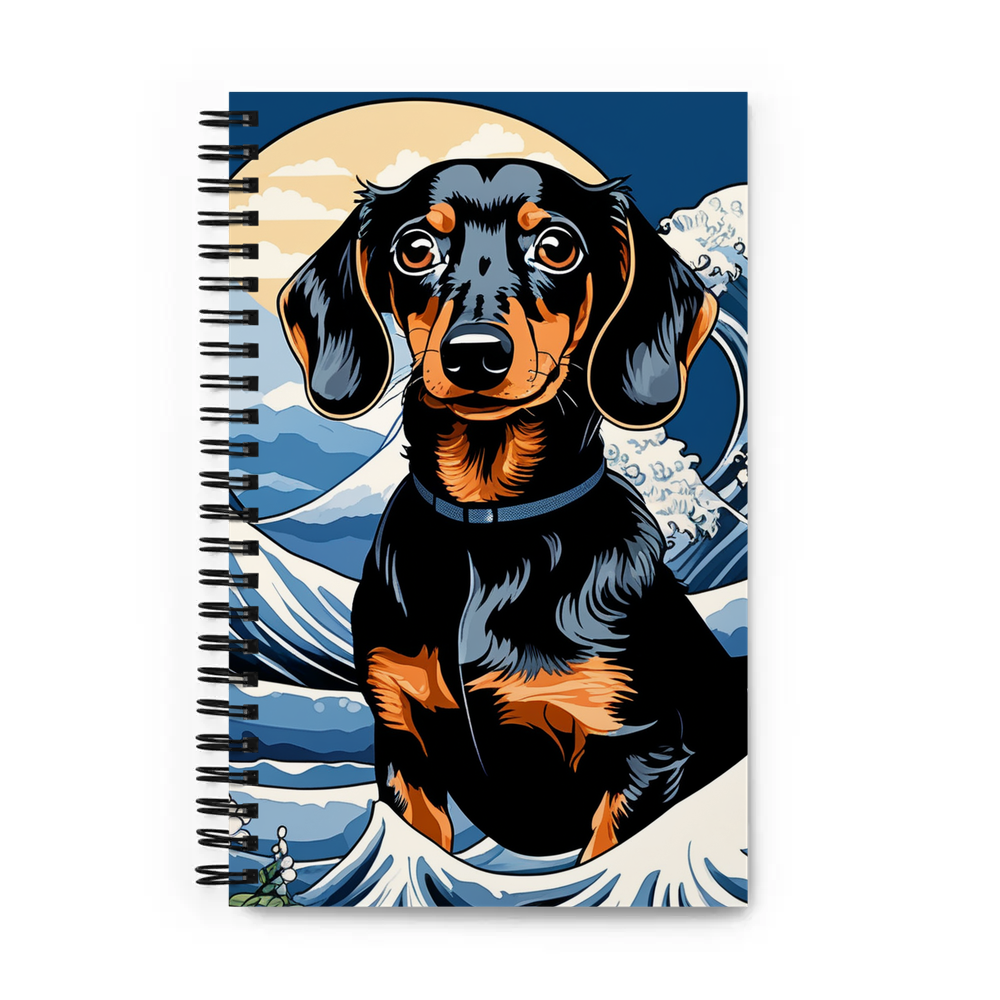 PugMug Custom Black Dachshund Spiral Notebook