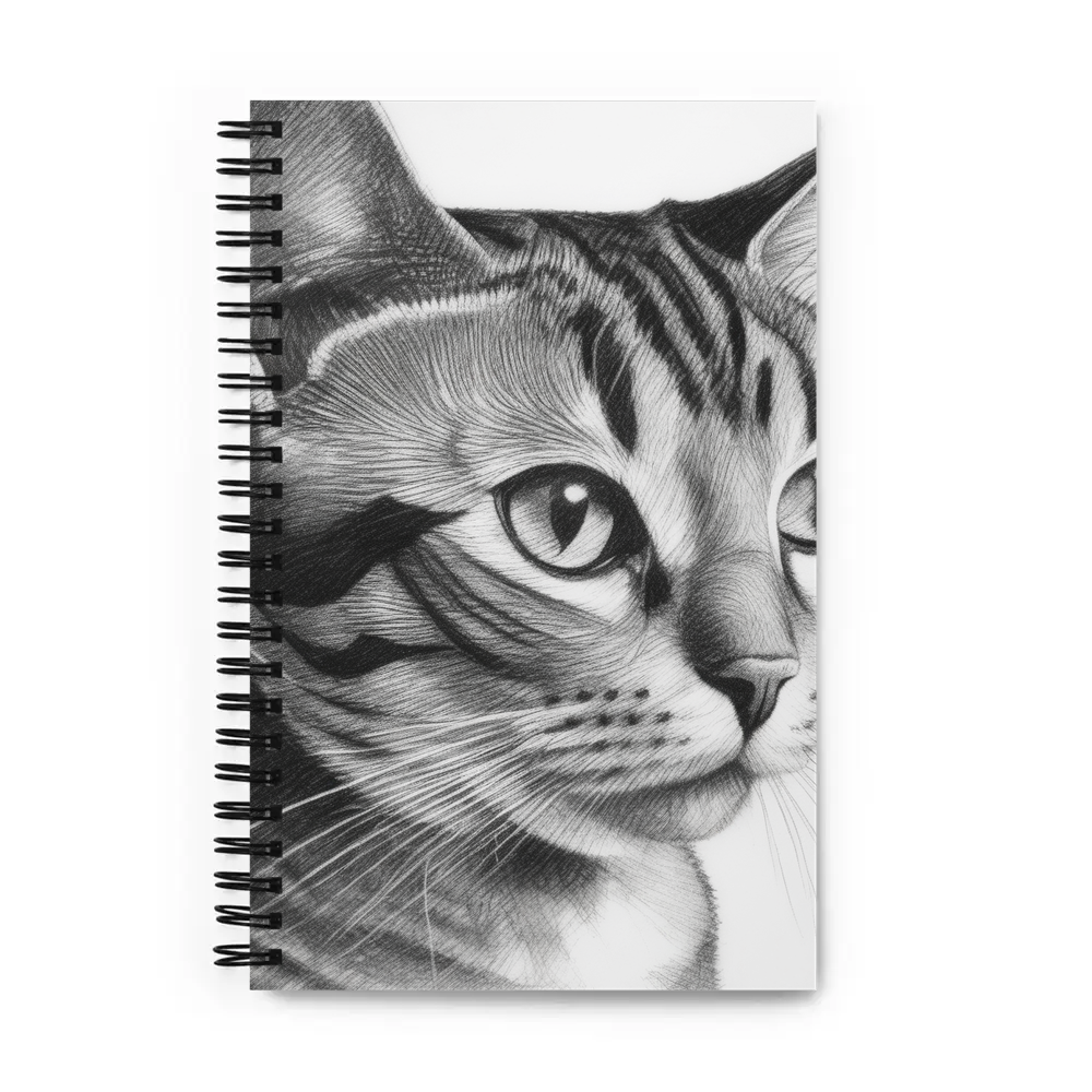 PugMug Custom Black American Shorthair Cat Spiral Notebook