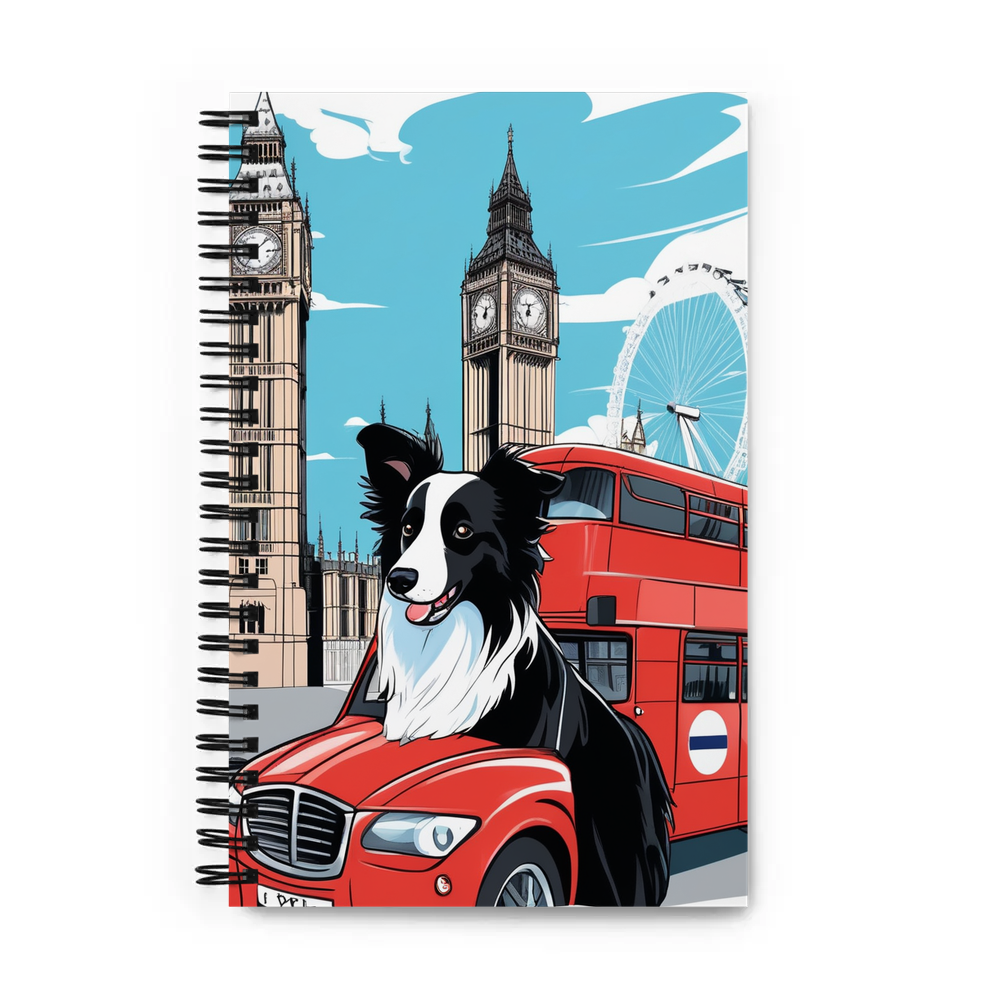 PugMug Custom Border Collie Spiral Notebook