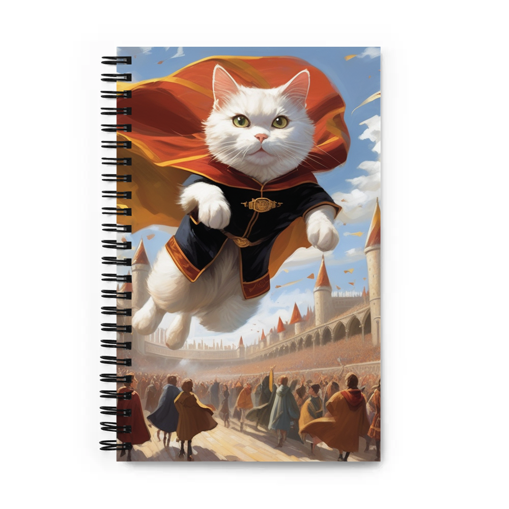 PugMug Custom White Companion Cat Spiral Notebook