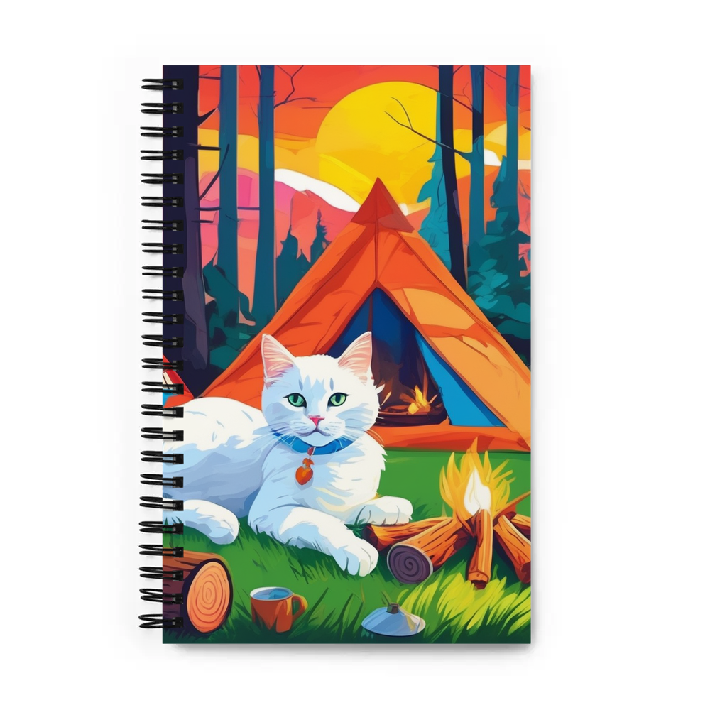 PugMug Custom White Companion Cat Spiral Notebook