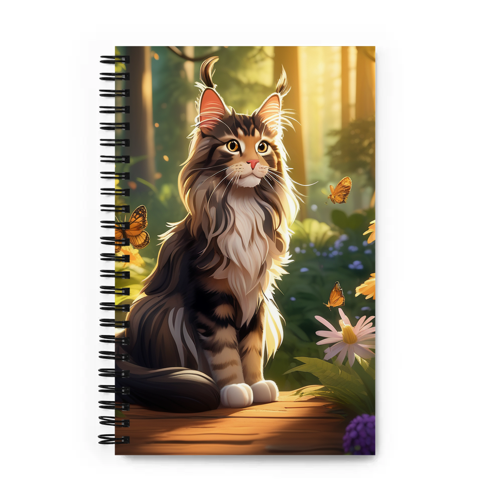 PugMug Custom Tabby Maine Coon Cat Spiral Notebook