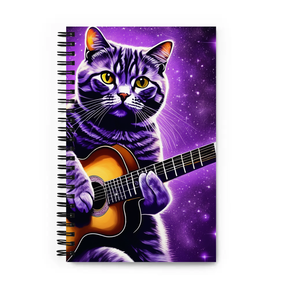 PugMug Custom Tabby Scottish Fold Cat Spiral Notebook