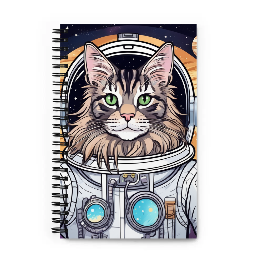 PugMug Custom Tabby Maine Coon Cat Spiral Notebook