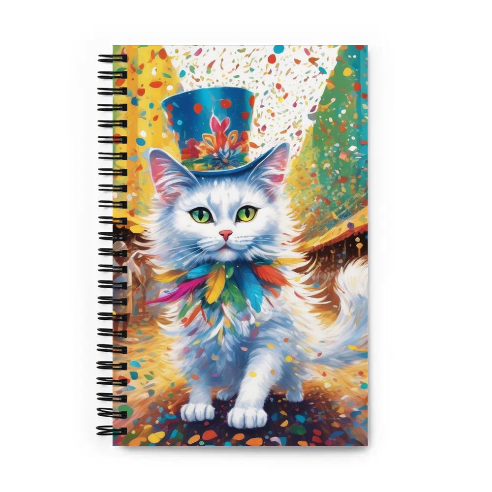 PugMug Custom White Companion Cat Spiral Notebook