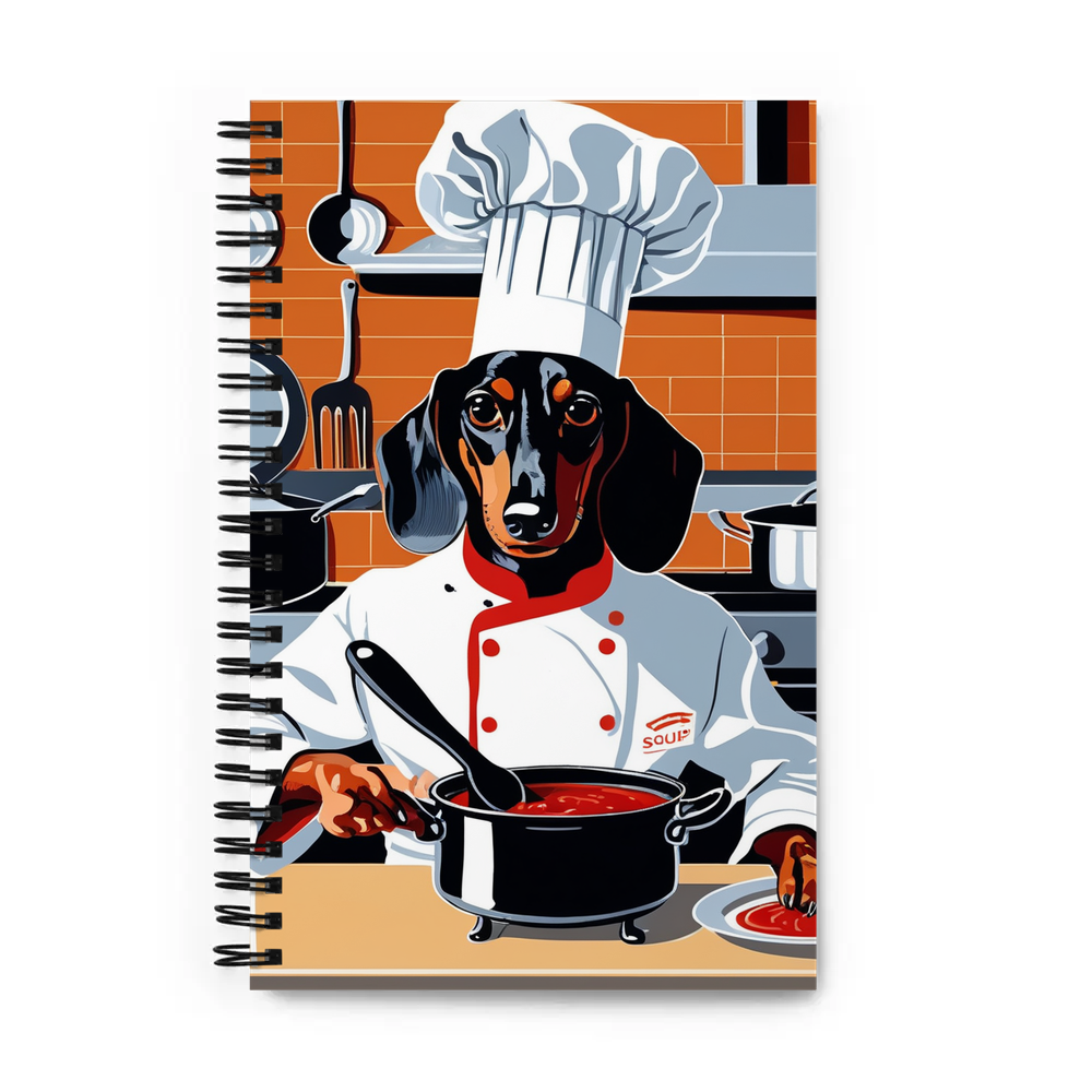 PugMug Custom Black Dachshund Spiral Notebook