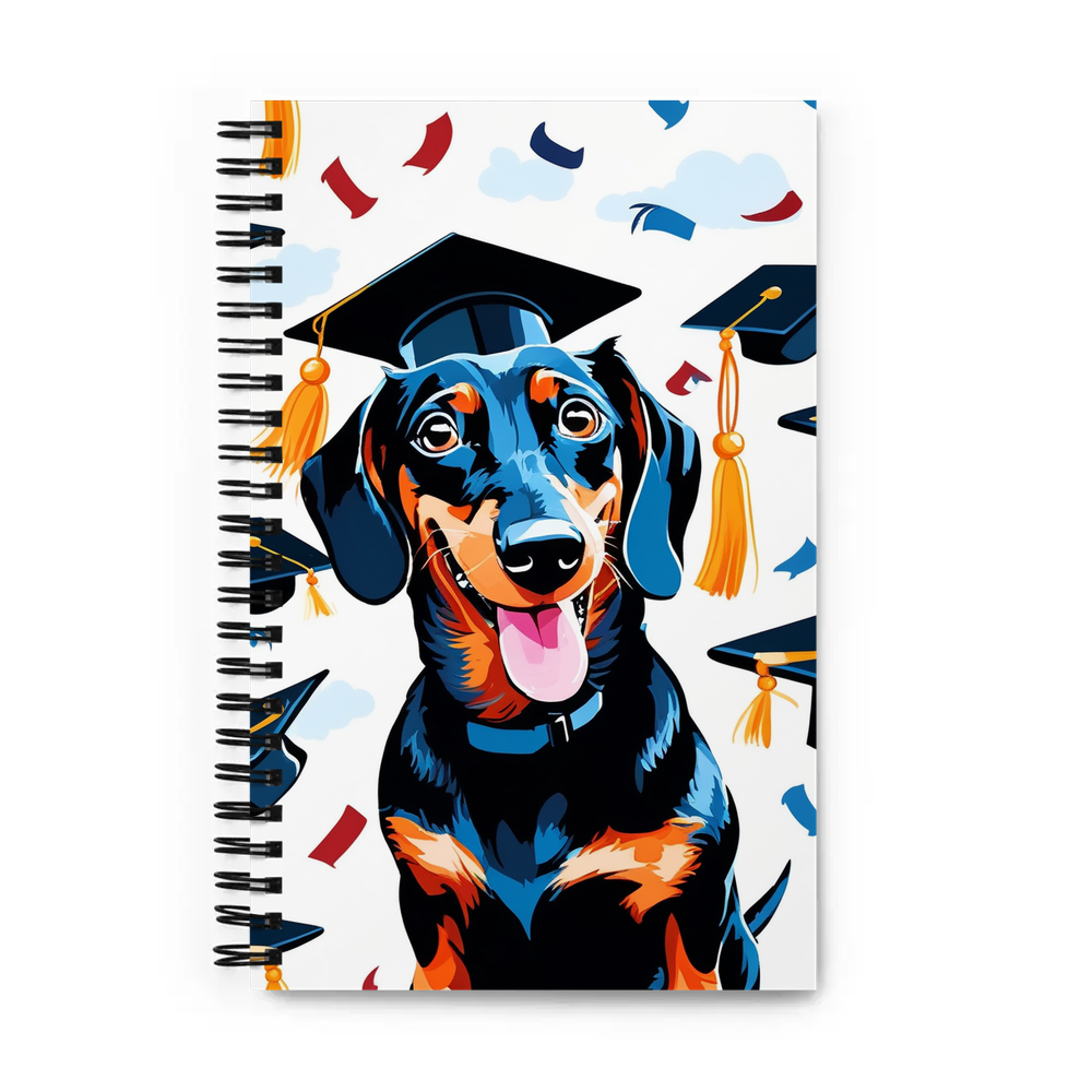 PugMug Custom Black Dachshund Spiral Notebook