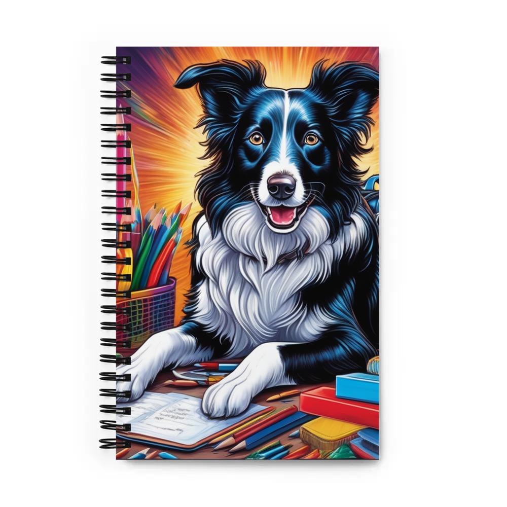 PugMug Custom Border Collie Spiral Notebook