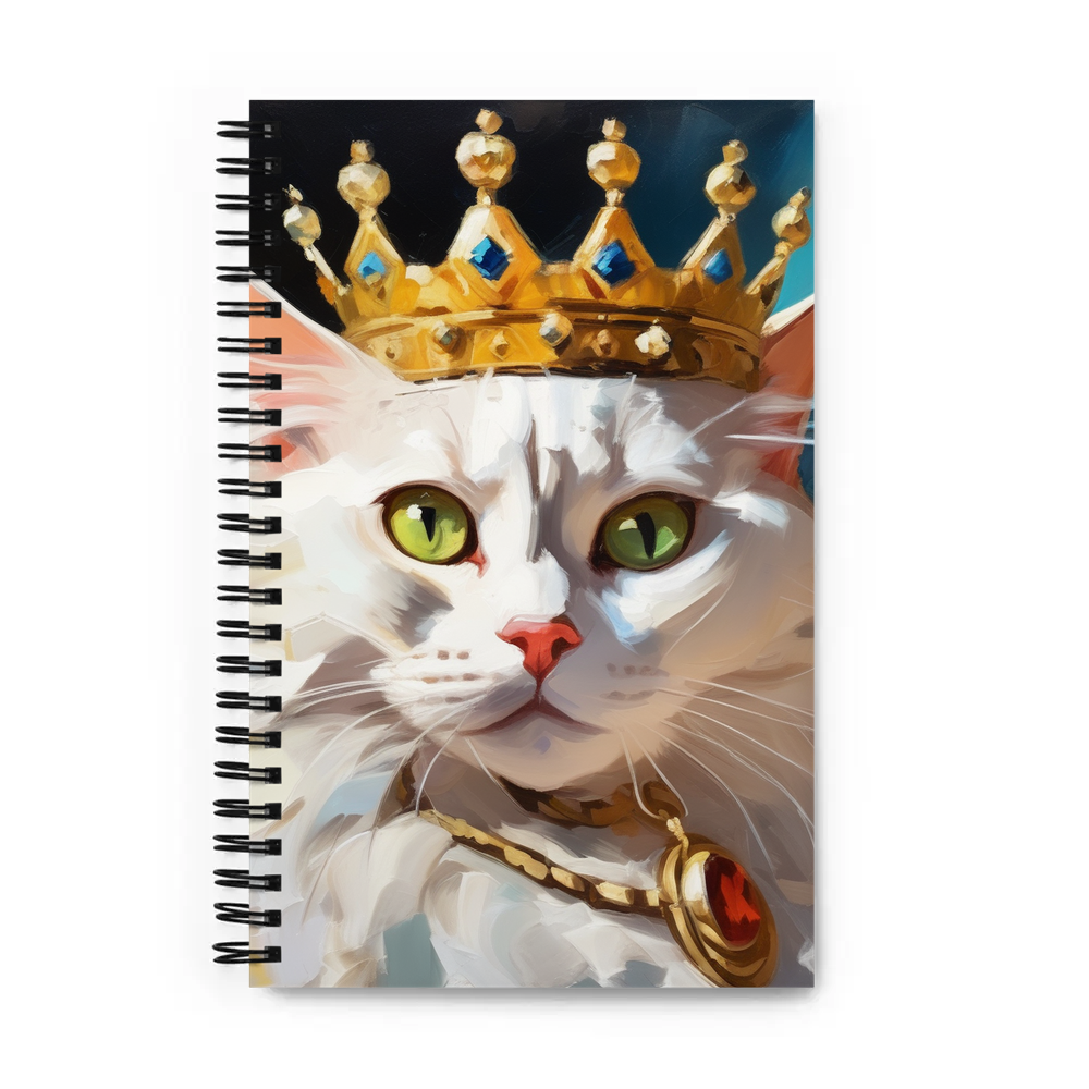 PugMug Custom White Companion Cat Spiral Notebook