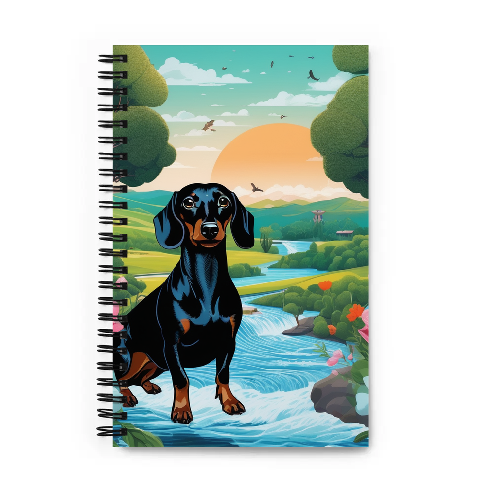 PugMug Custom Black Dachshund Spiral Notebook
