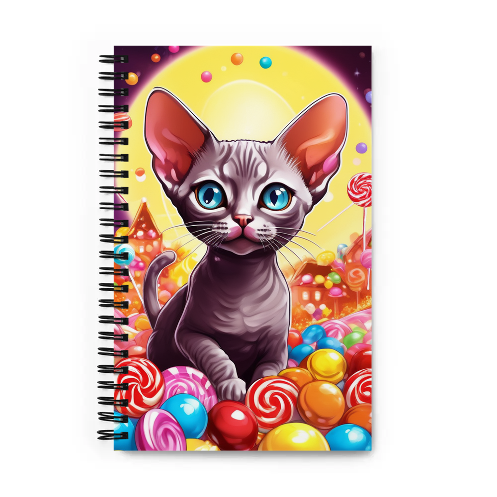 PugMug Custom Tabby Devon Rex Cat Spiral Notebook