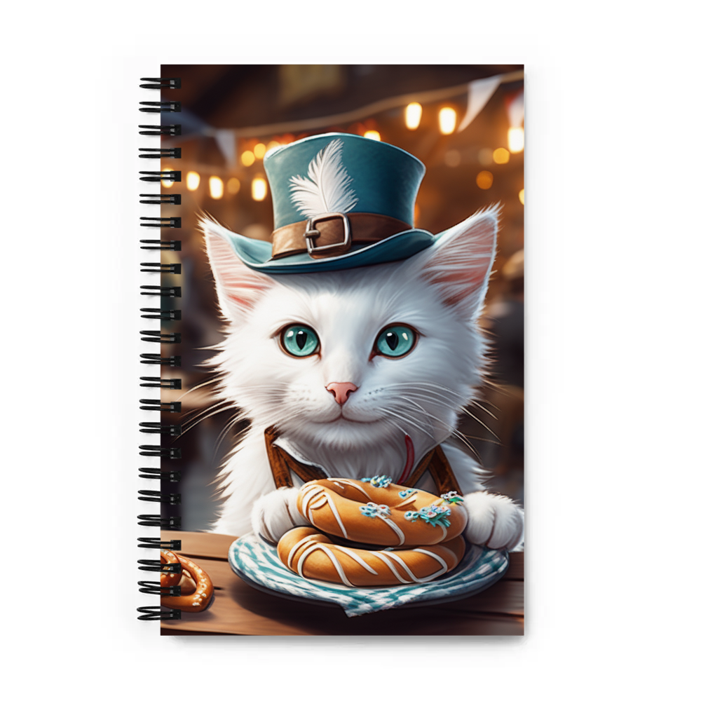 PugMug Custom White Companion Cat Spiral Notebook
