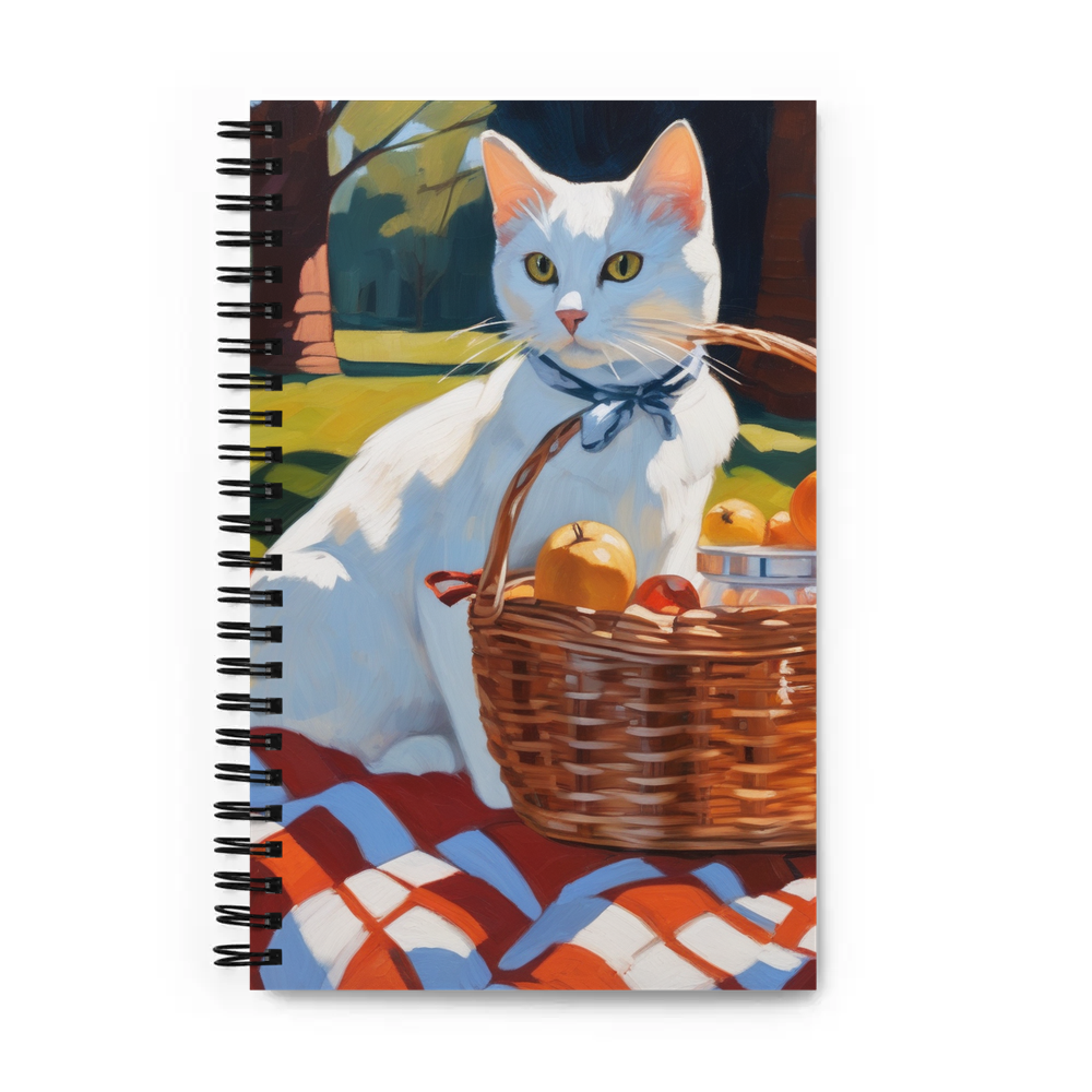 PugMug Custom White Companion Cat Spiral Notebook