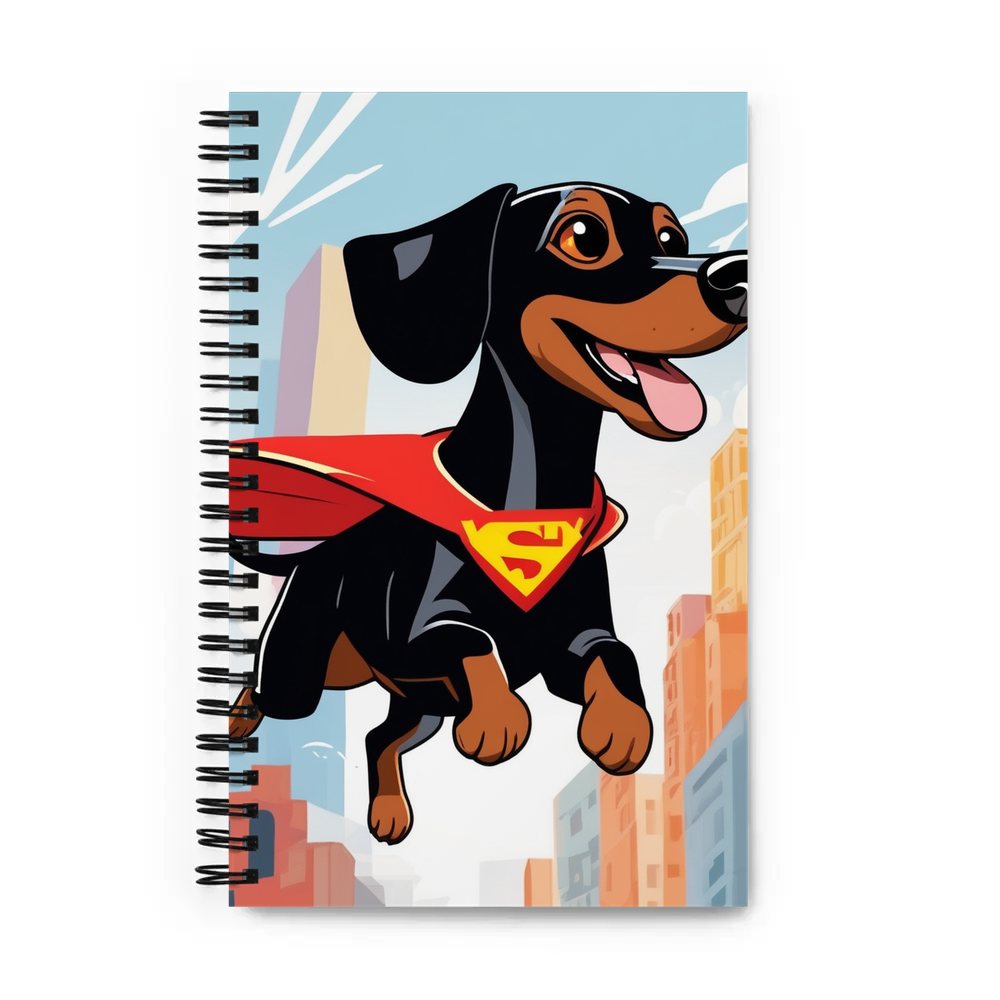 PugMug Custom Black Dachshund Spiral Notebook
