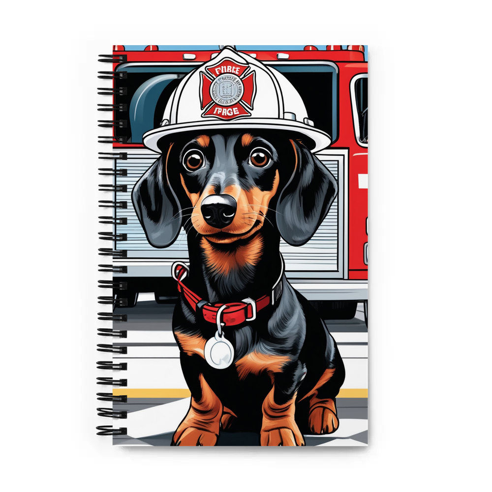 PugMug Custom Black Dachshund Spiral Notebook