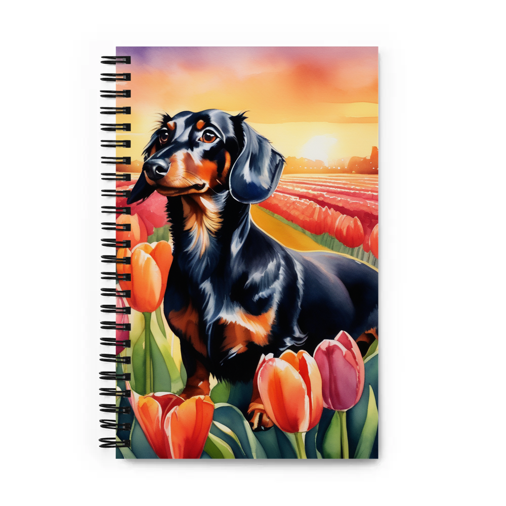 PugMug Custom Black Dachshund Spiral Notebook
