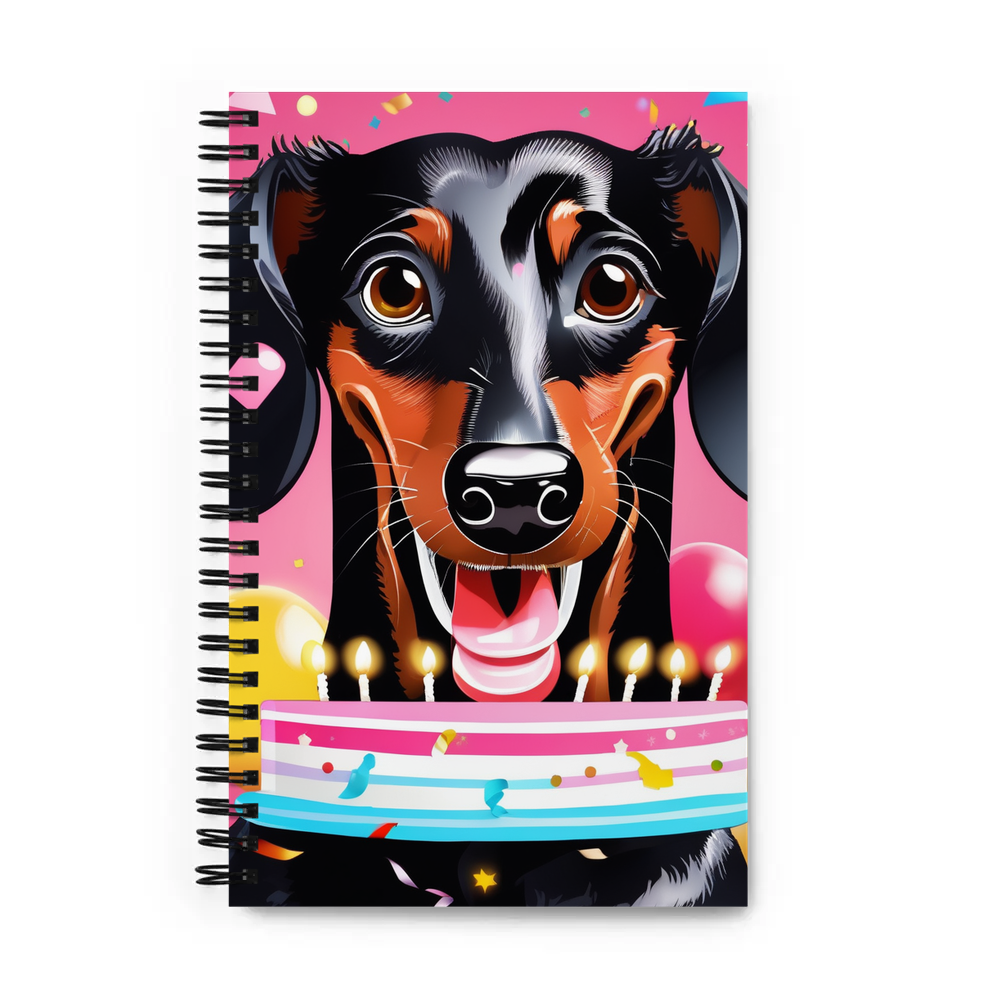 PugMug Custom Black Dachshund Spiral Notebook