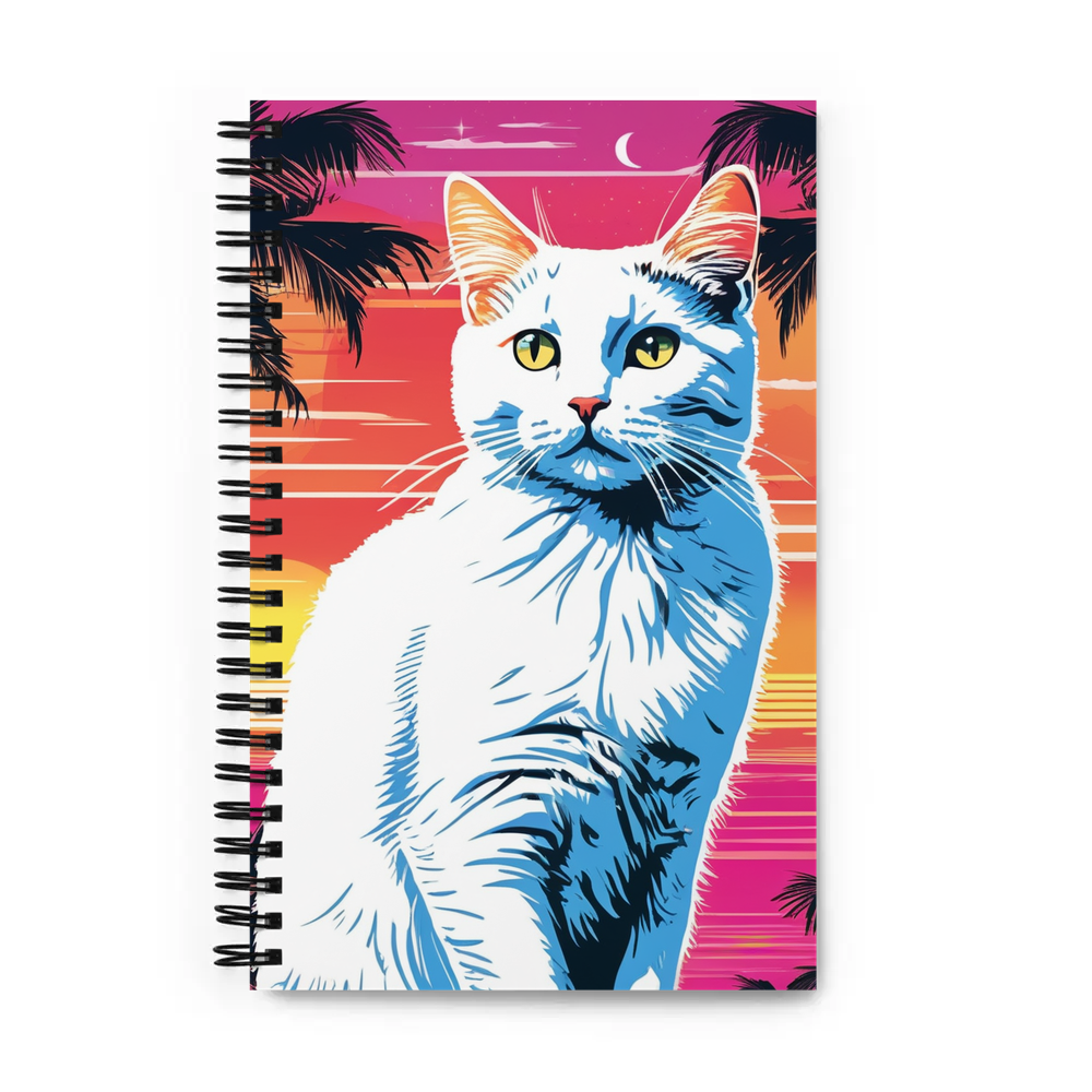 PugMug Custom White Companion Cat Spiral Notebook