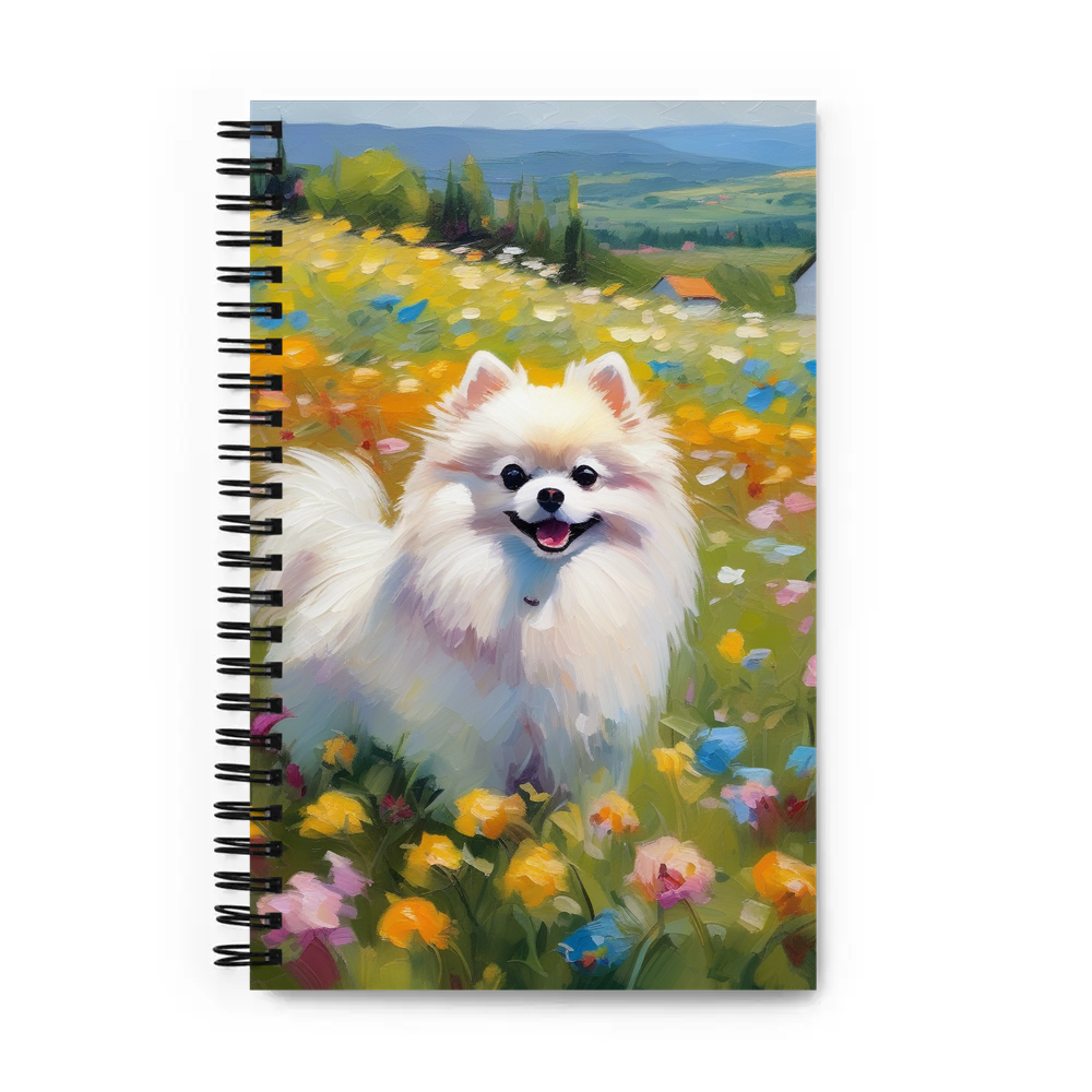 PugMug Custom White Pomeranian Spiral Notebook