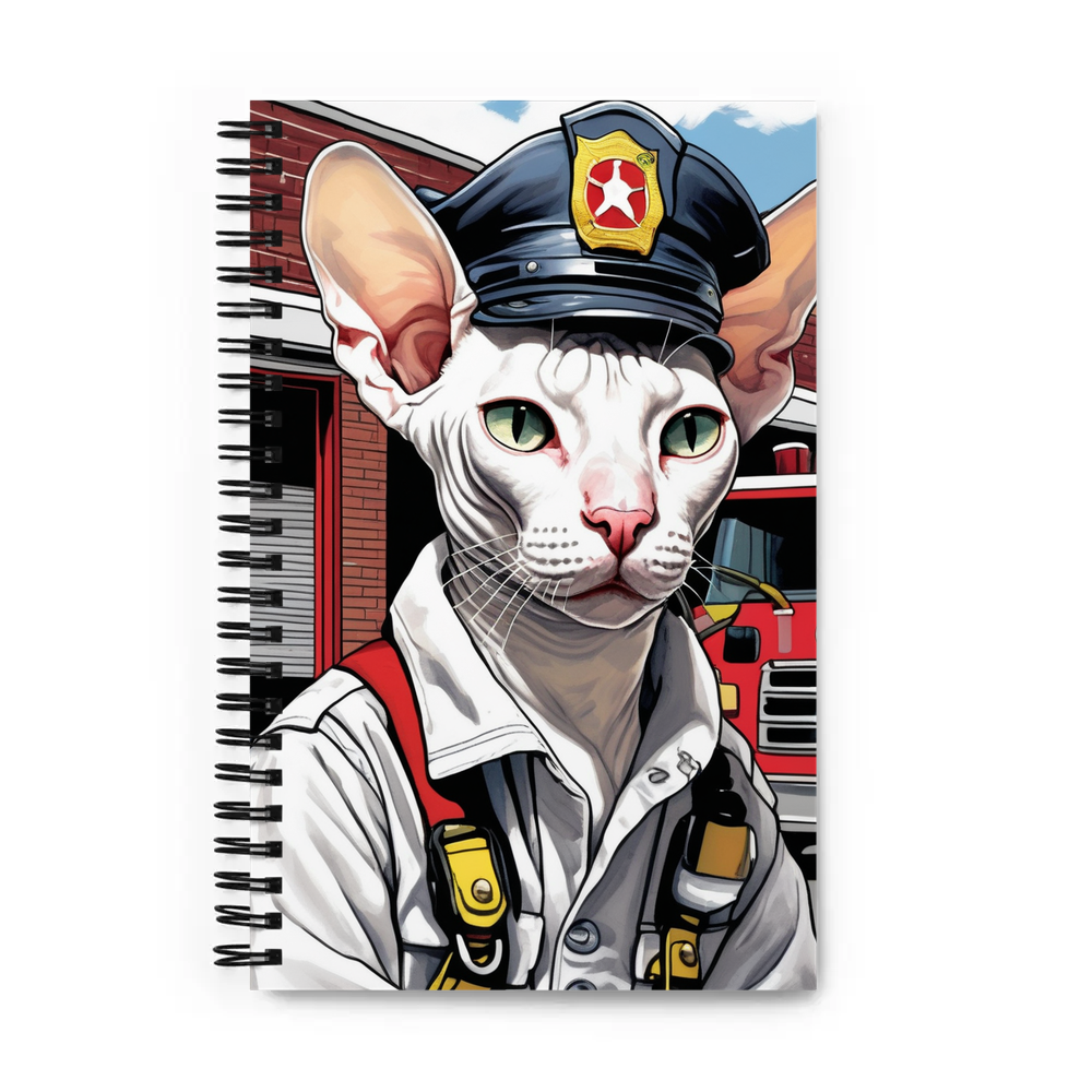 PugMug Custom White Sphynx Cat Spiral Notebook