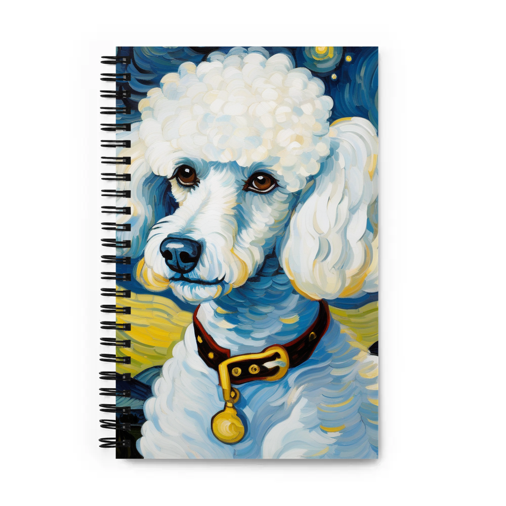 PugMug Custom White Poodle Spiral Notebook