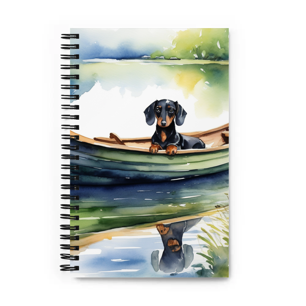 PugMug Custom Black Dachshund Spiral Notebook