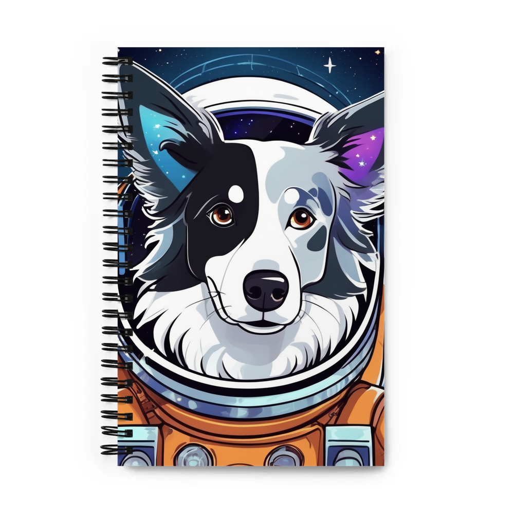 PugMug Custom Blue Merle Border Collie Spiral Notebook