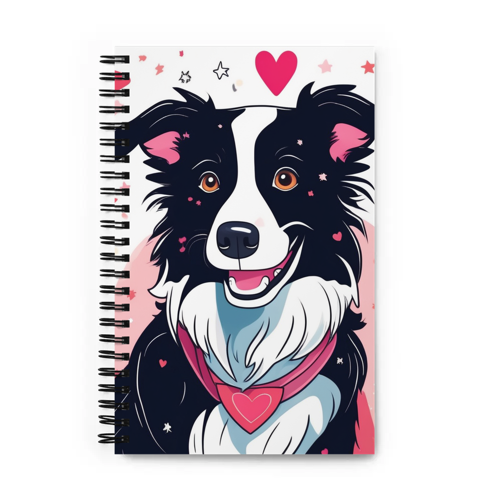 PugMug Custom Border Collie Spiral Notebook