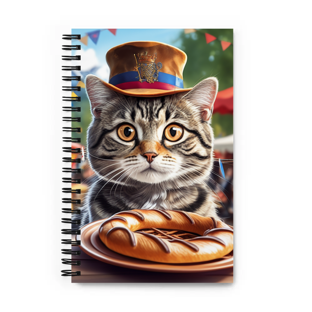 PugMug Custom Tabby Scottish Fold Cat Spiral Notebook
