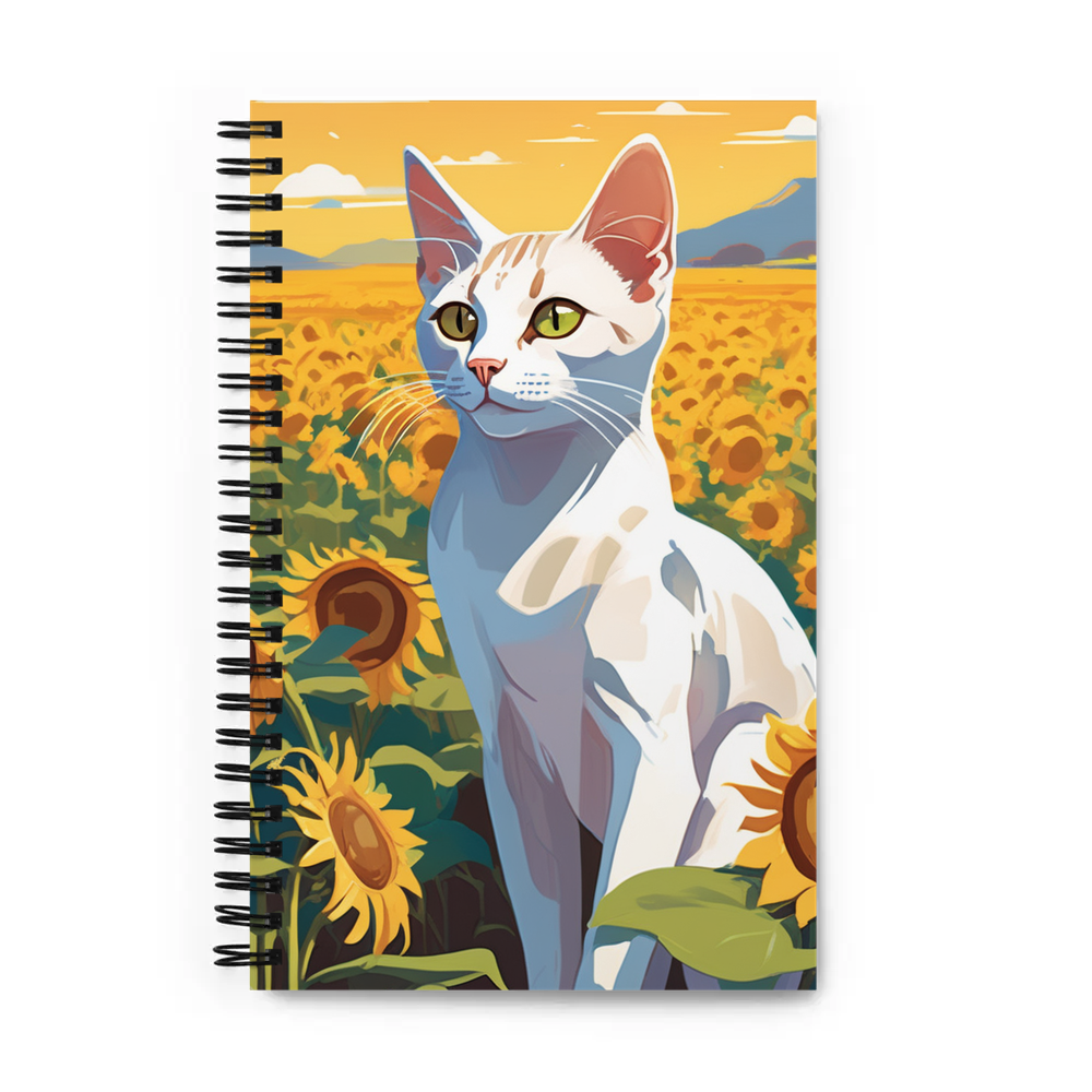 PugMug Custom White Abyssinian Cat Spiral Notebook