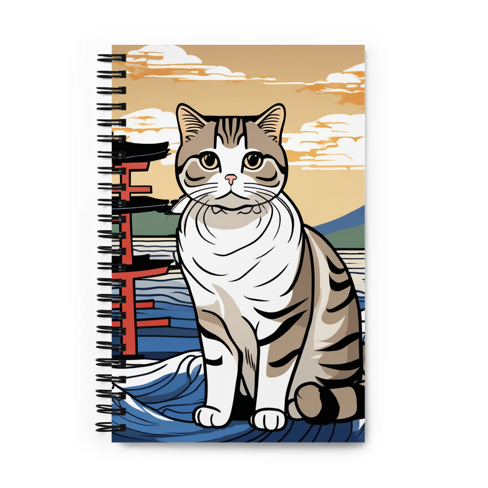 PugMug Custom Tabby Scottish Fold Cat Spiral Notebook