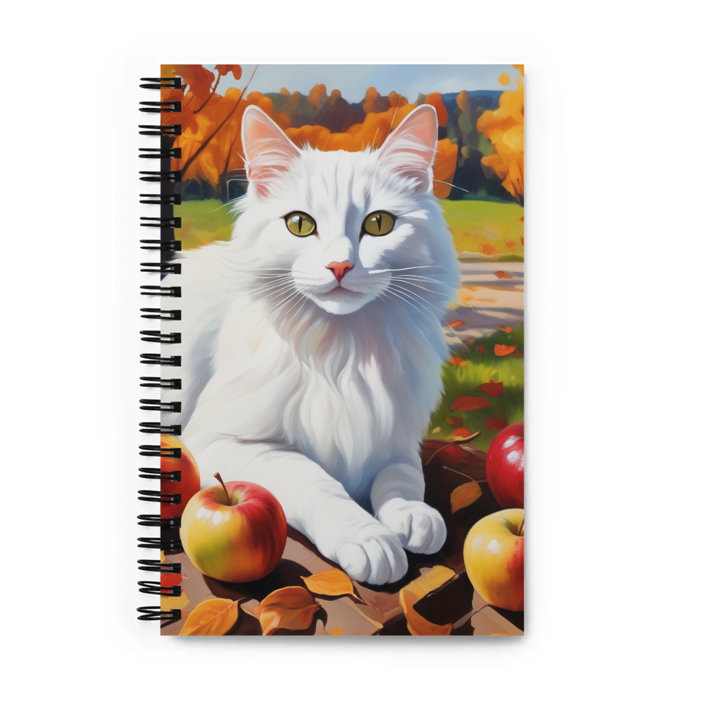 PugMug Custom White Companion Cat Spiral Notebook