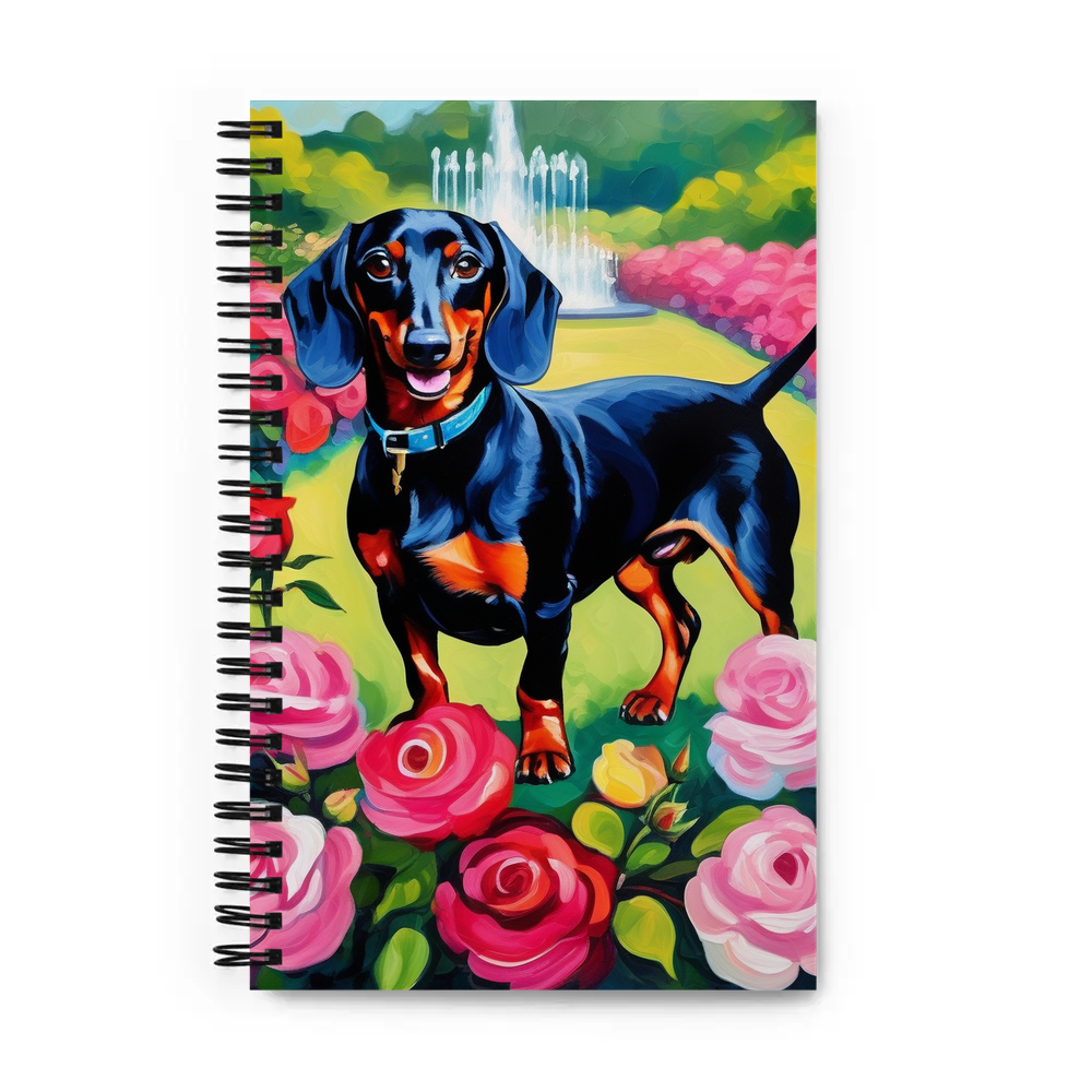 PugMug Custom Black Dachshund Spiral Notebook