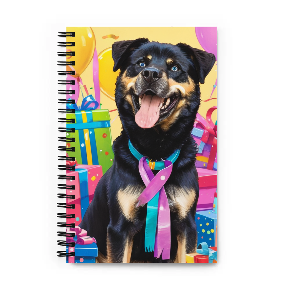 PugMug Custom Blue Spiral Notebook