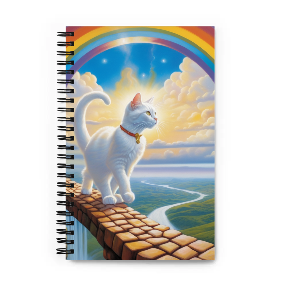 PugMug Custom White Companion Cat Spiral Notebook