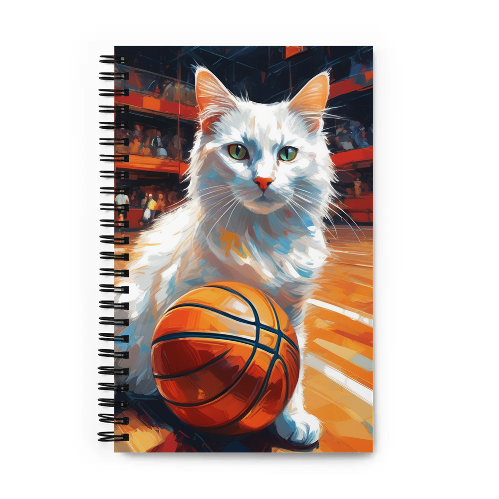 PugMug Custom White Companion Cat Spiral Notebook
