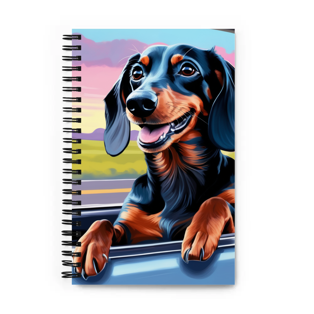 PugMug Custom Black Dachshund Spiral Notebook