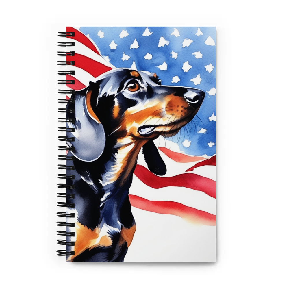 PugMug Custom Black Dachshund Spiral Notebook