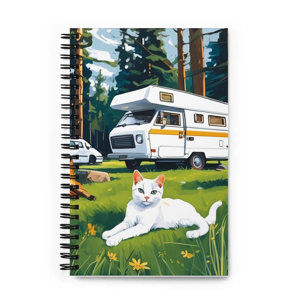PugMug Custom White Companion Cat Spiral Notebook
