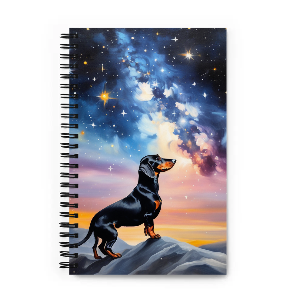 PugMug Custom Black Dachshund Spiral Notebook