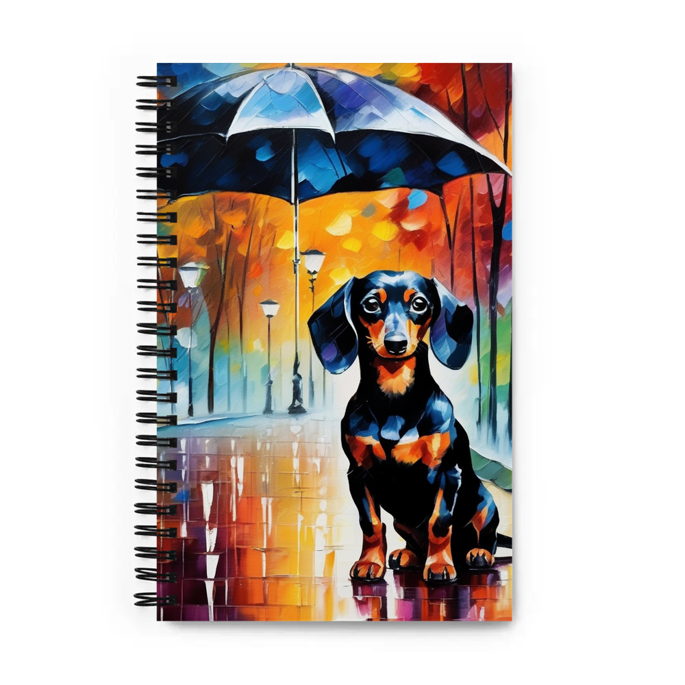 PugMug Custom Black Dachshund Spiral Notebook